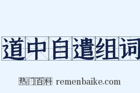 道中自遣组词是什么意思的图片
